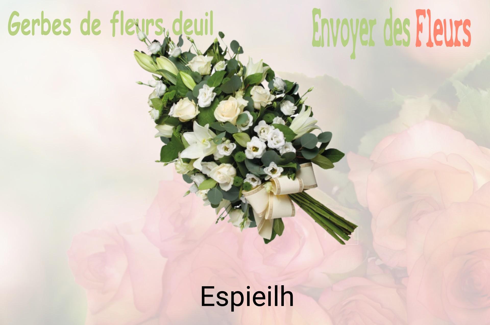Gerbe de fleurs de deuil livrée à Espieilh